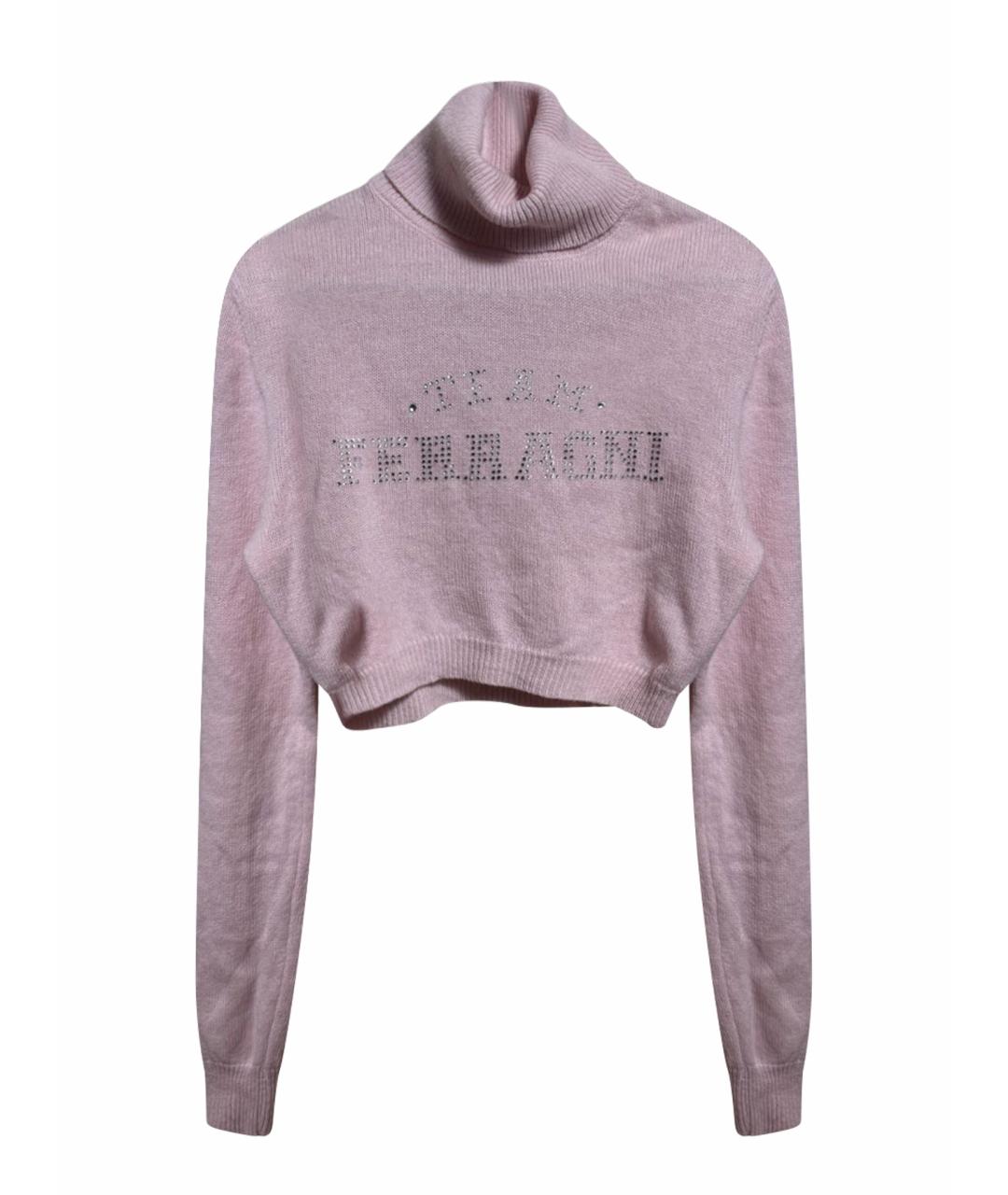 CHIARA FERRAGNI Розовый шерстяной джемпер / свитер, фото 1