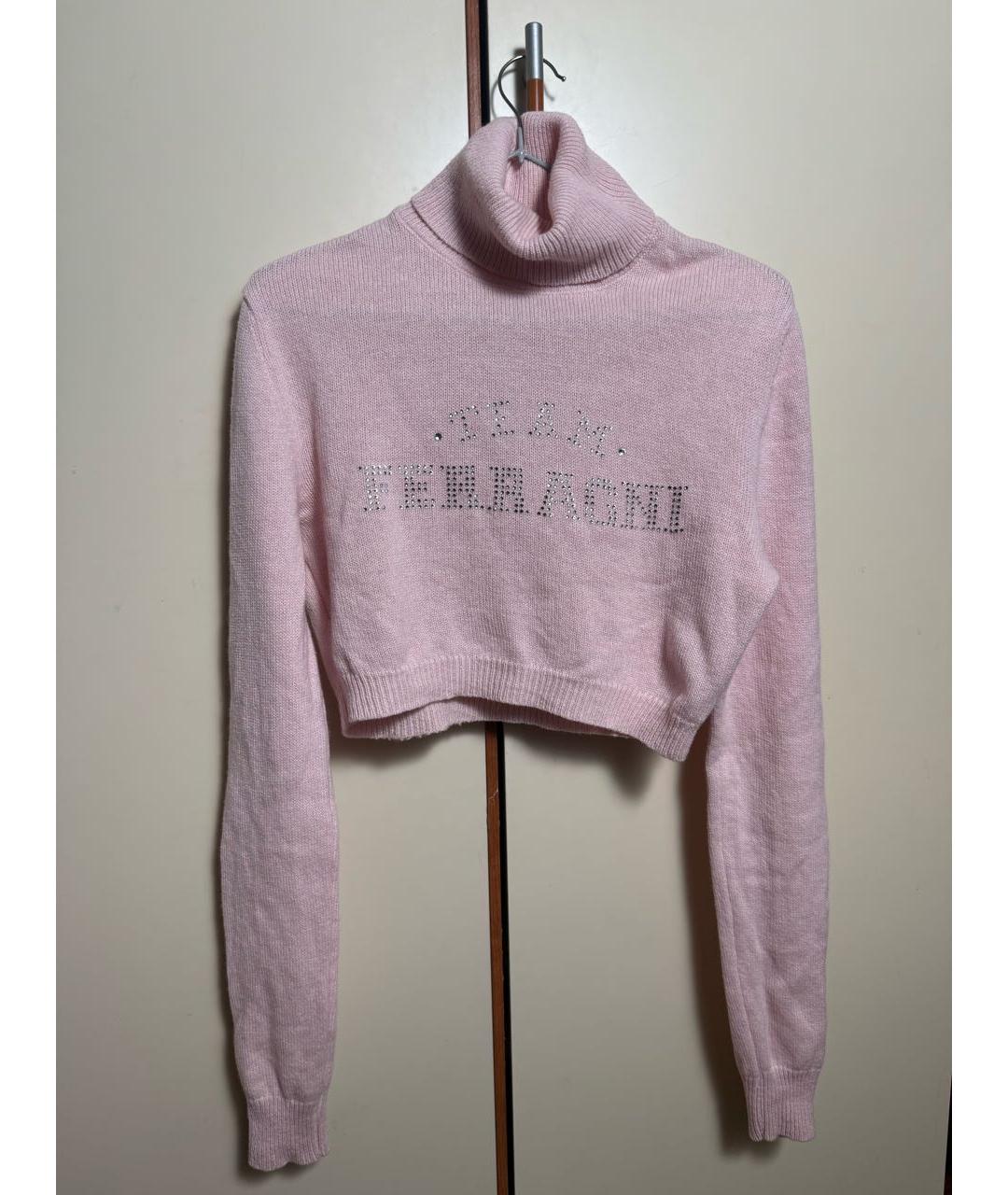 CHIARA FERRAGNI Розовый шерстяной джемпер / свитер, фото 6