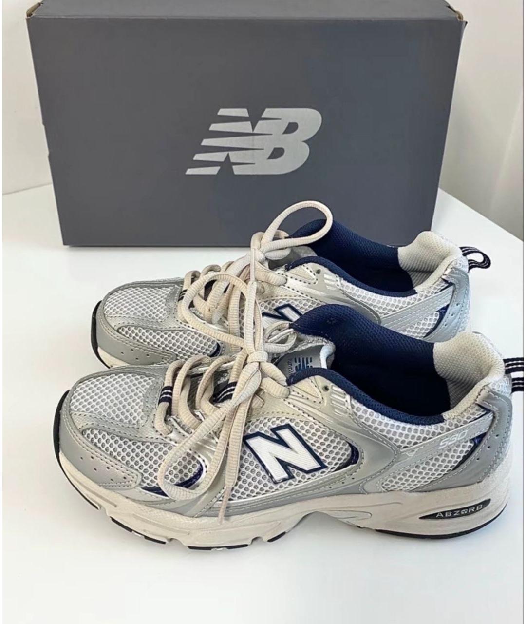 NEW BALANCE Серые текстильные кроссовки, фото 4