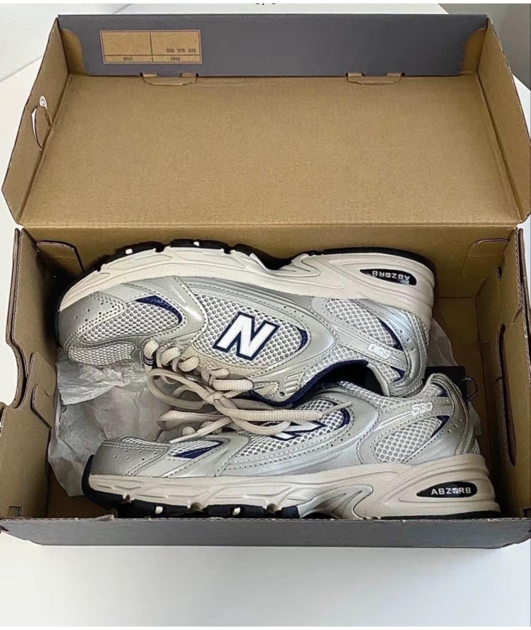 NEW BALANCE Серые текстильные кроссовки, фото 3