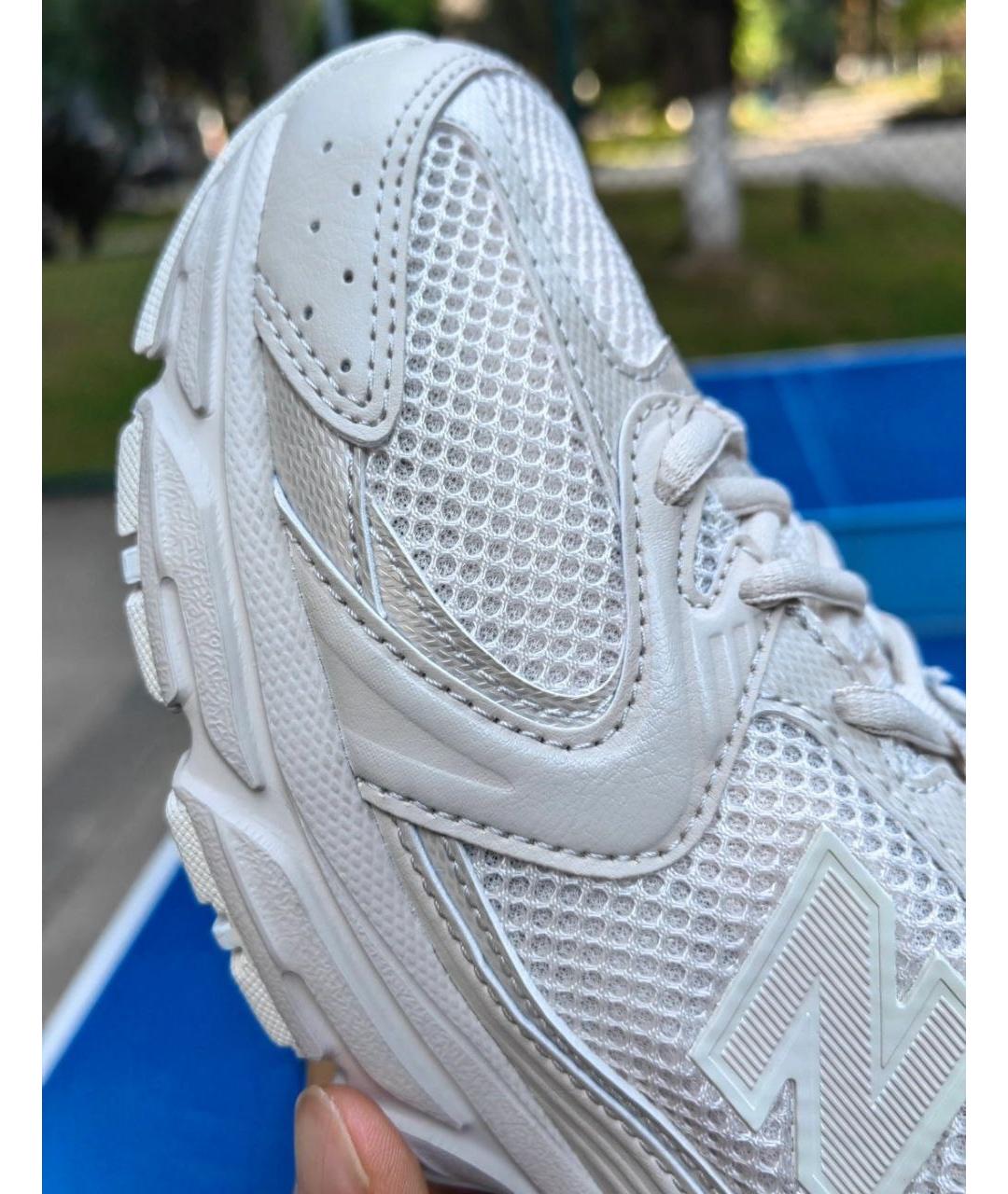 NEW BALANCE Бежевые текстильные низкие кроссовки / кеды, фото 4