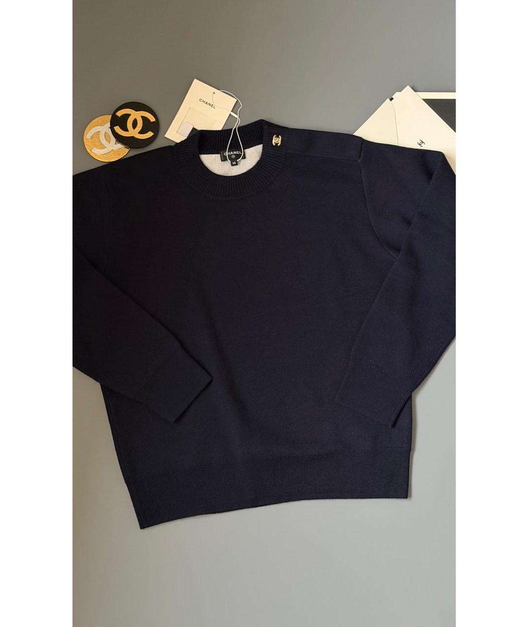 CHANEL Темно-синий джемпер / свитер, фото 2