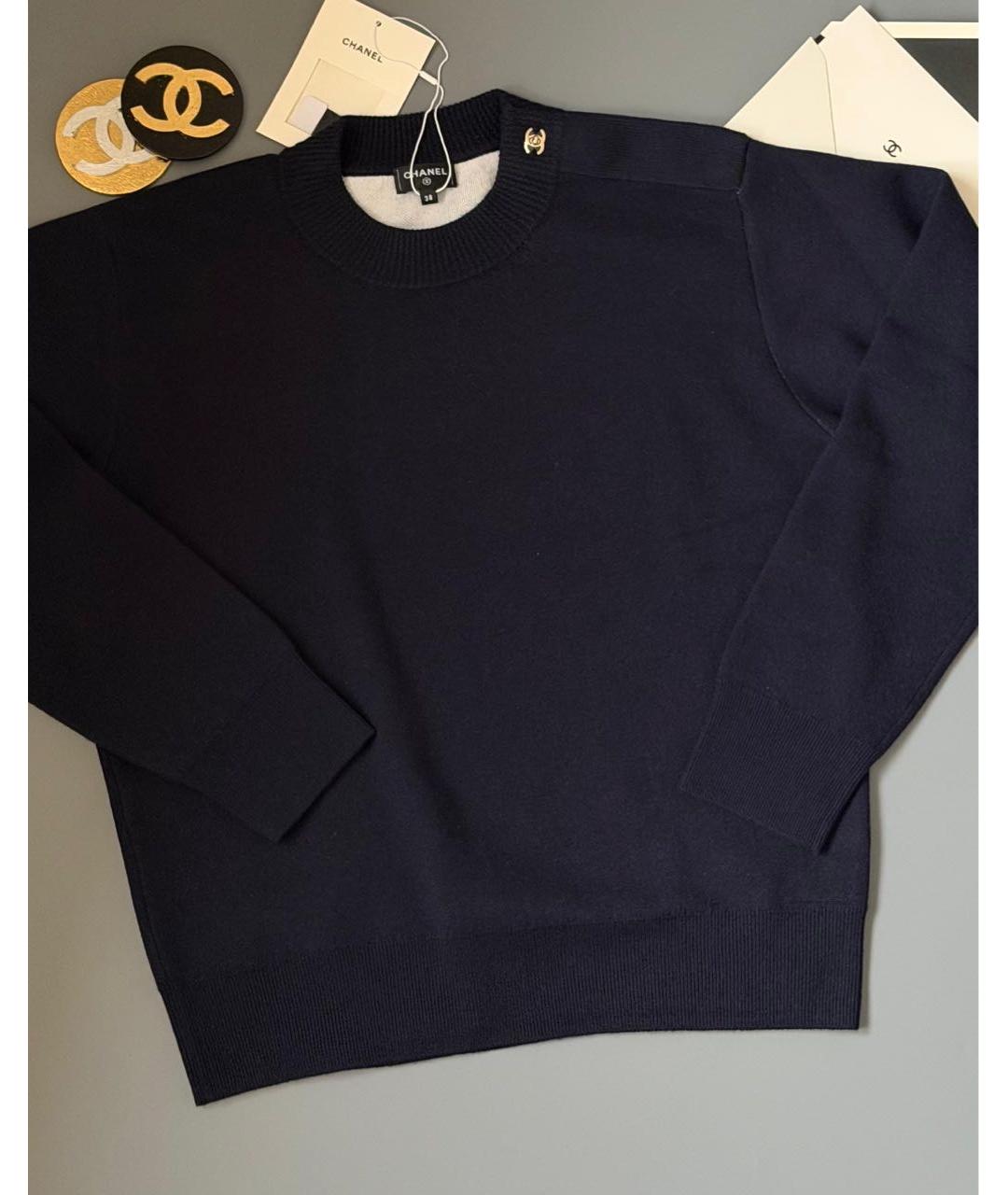 CHANEL Темно-синий джемпер / свитер, фото 3