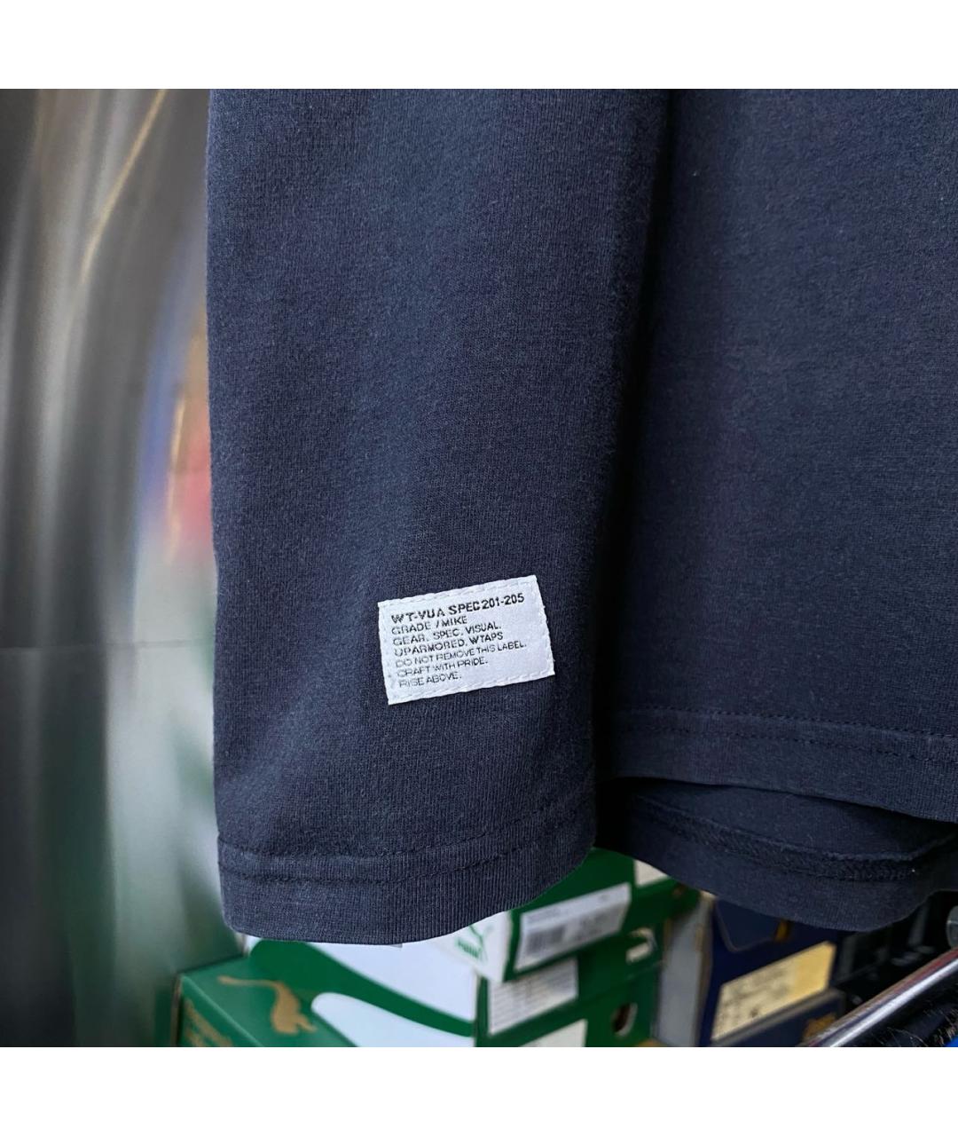 WTAPS Черная хлопковая футболка, фото 4