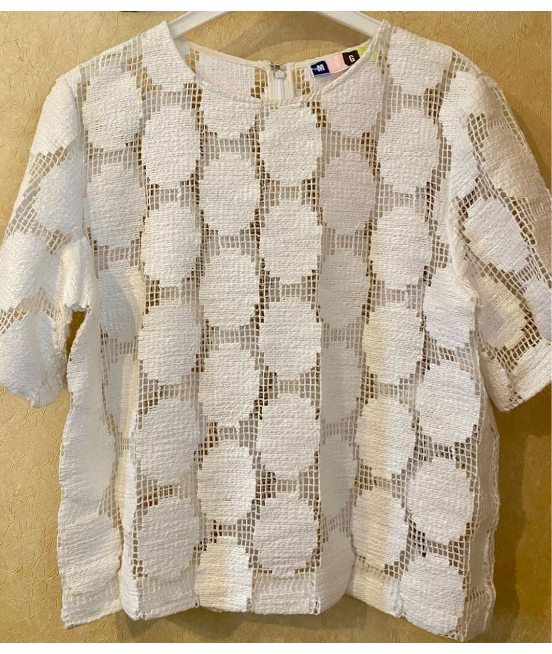 MSGM Белая хлопковая блузы, фото 2