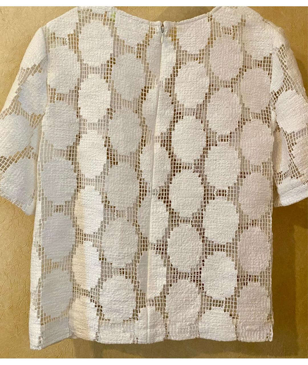 MSGM Белая хлопковая блузы, фото 4