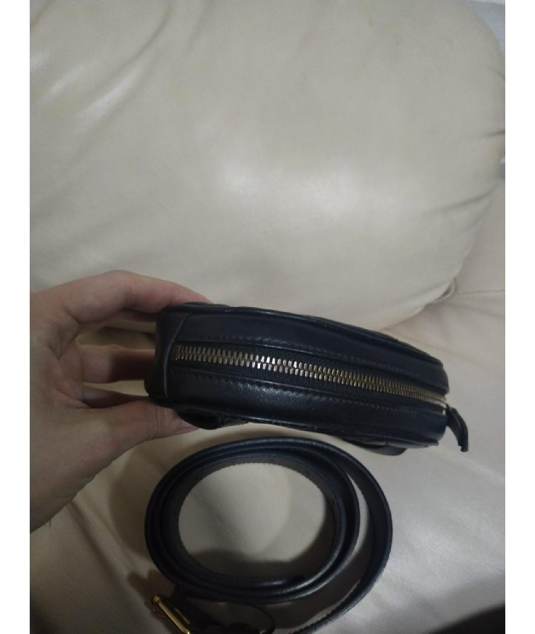 GUCCI Черная кожаная поясная сумка, фото 4