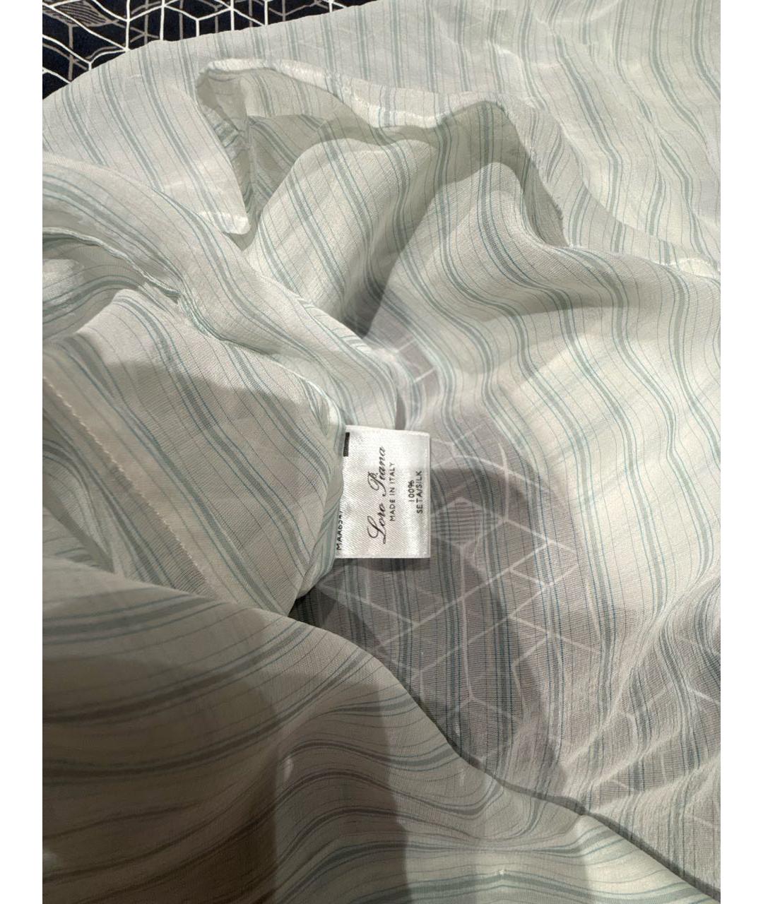 LORO PIANA Белая шелковая рубашка, фото 6