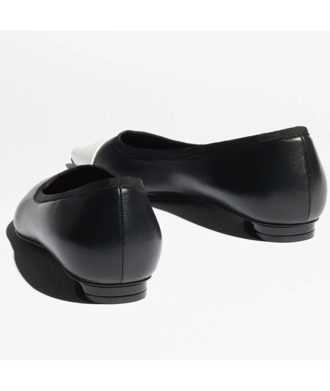 CHANEL Черные кожаные балетки, фото 4