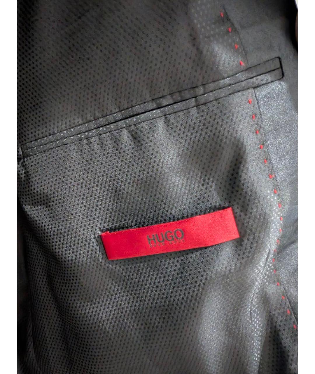 HUGO BOSS Черный шерстяной пиджак, фото 5