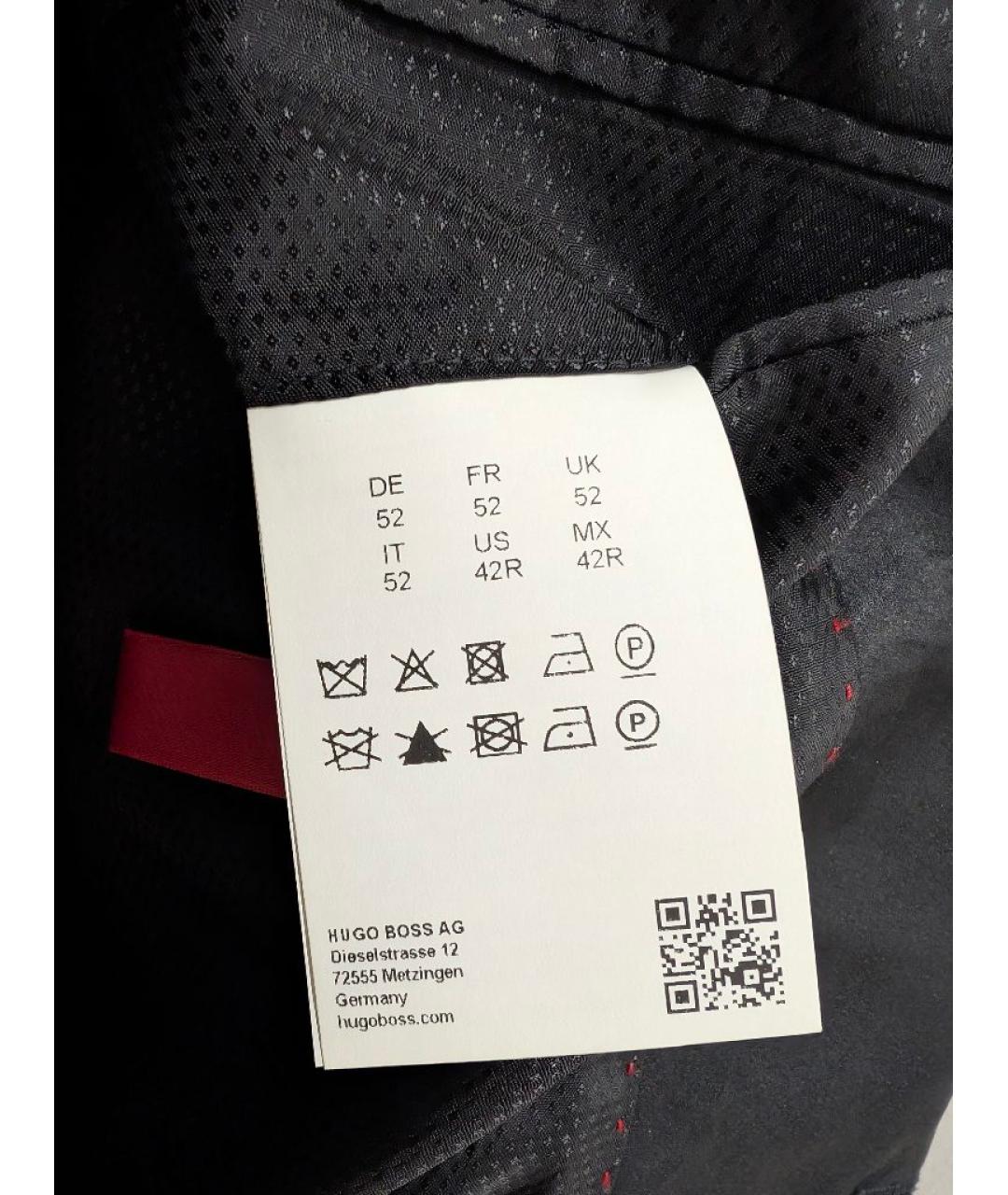 HUGO BOSS Черный шерстяной пиджак, фото 6