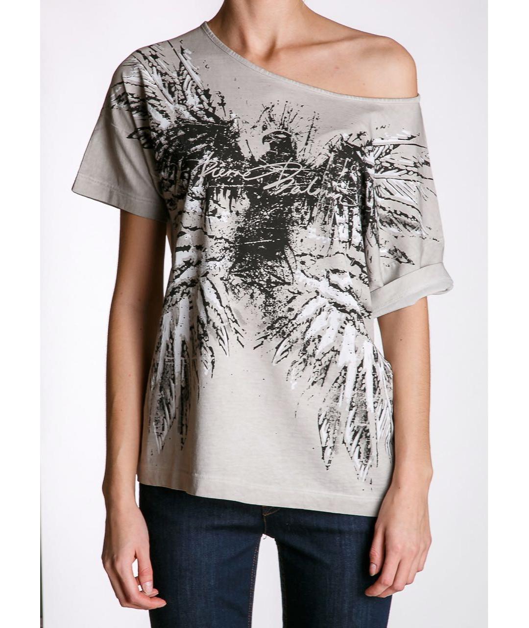 PIERRE BALMAIN Серая хлопковая футболка, фото 3