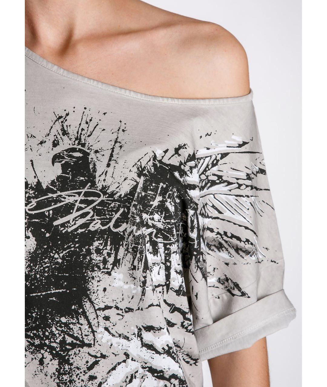 PIERRE BALMAIN Серая хлопковая футболка, фото 5