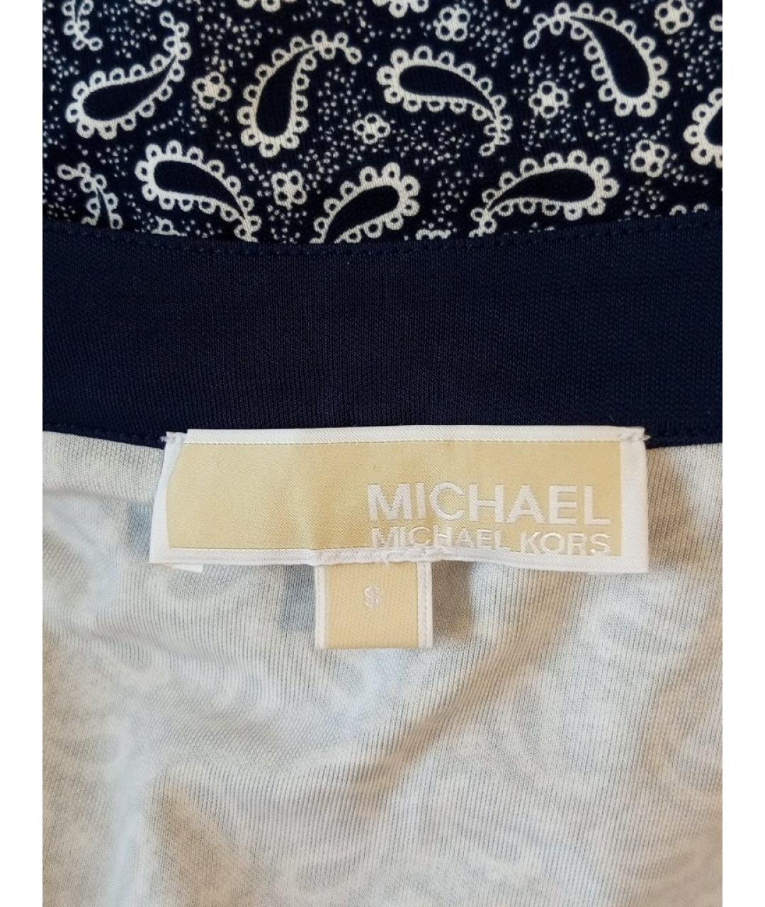 MICHAEL MICHAEL KORS Синее вискозное повседневное платье, фото 3