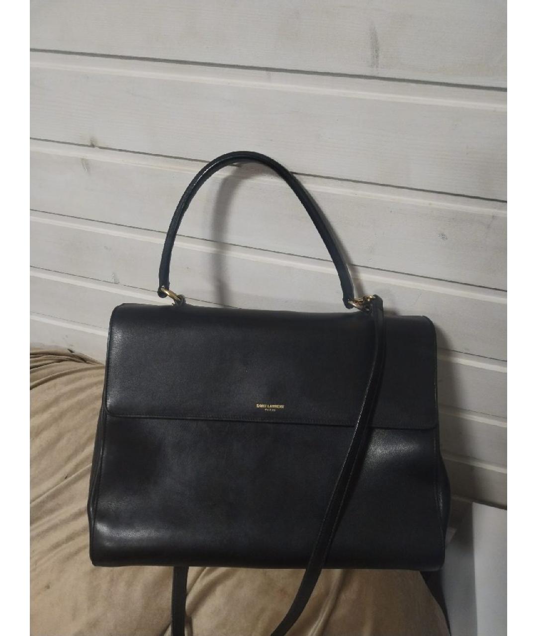 SAINT LAURENT Черная кожаная сумка через плечо, фото 7