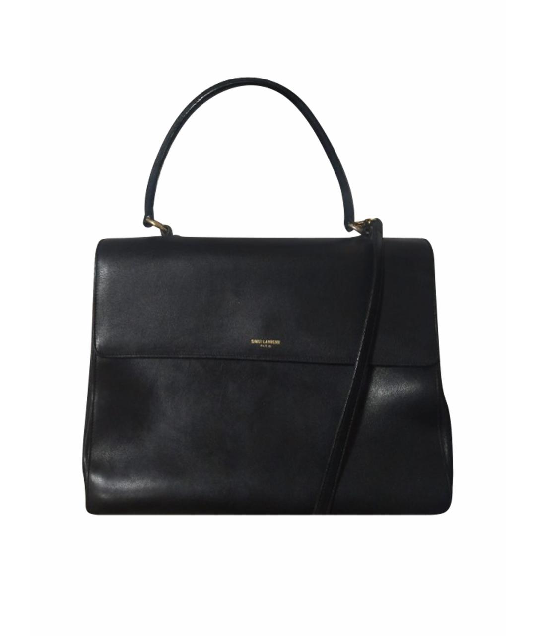 SAINT LAURENT Черная кожаная сумка через плечо, фото 1