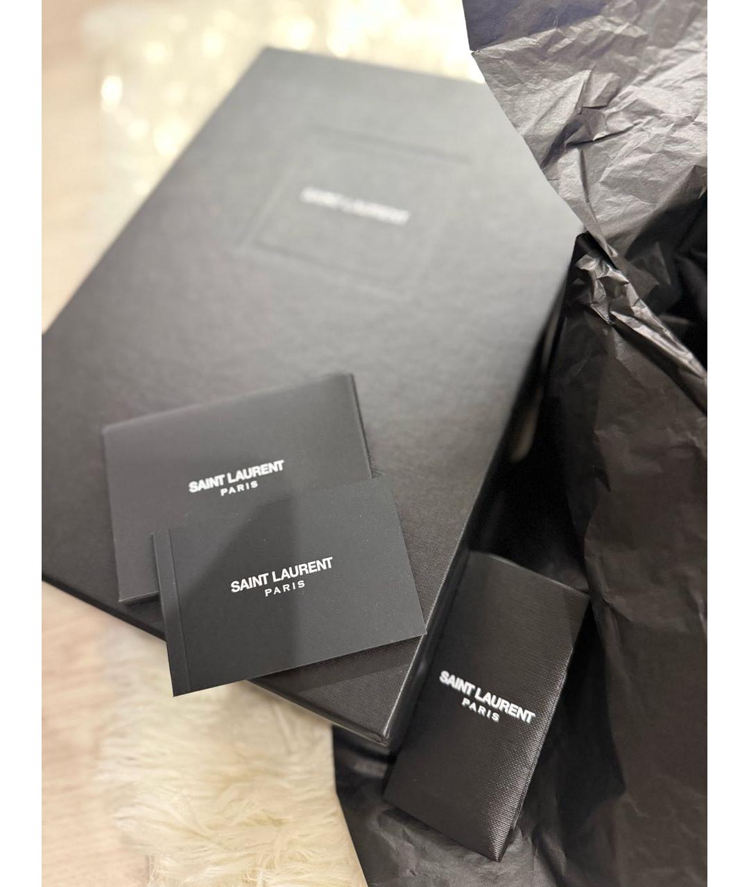 SAINT LAURENT Черные туфли из лакированной кожи, фото 6