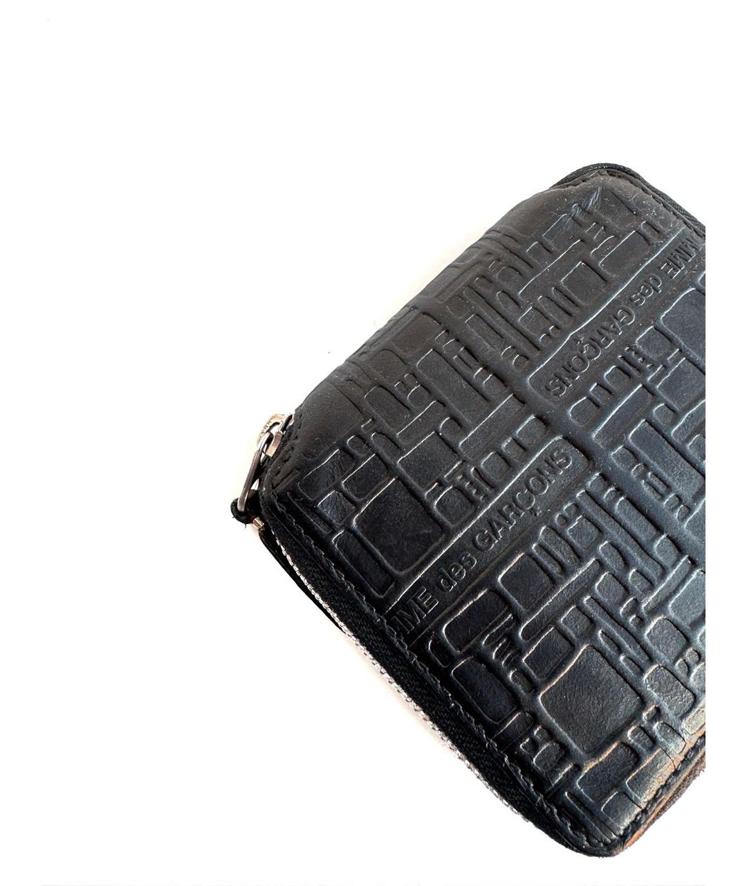 COMME DES GARÇONS Черный кожаный кошелек, фото 3