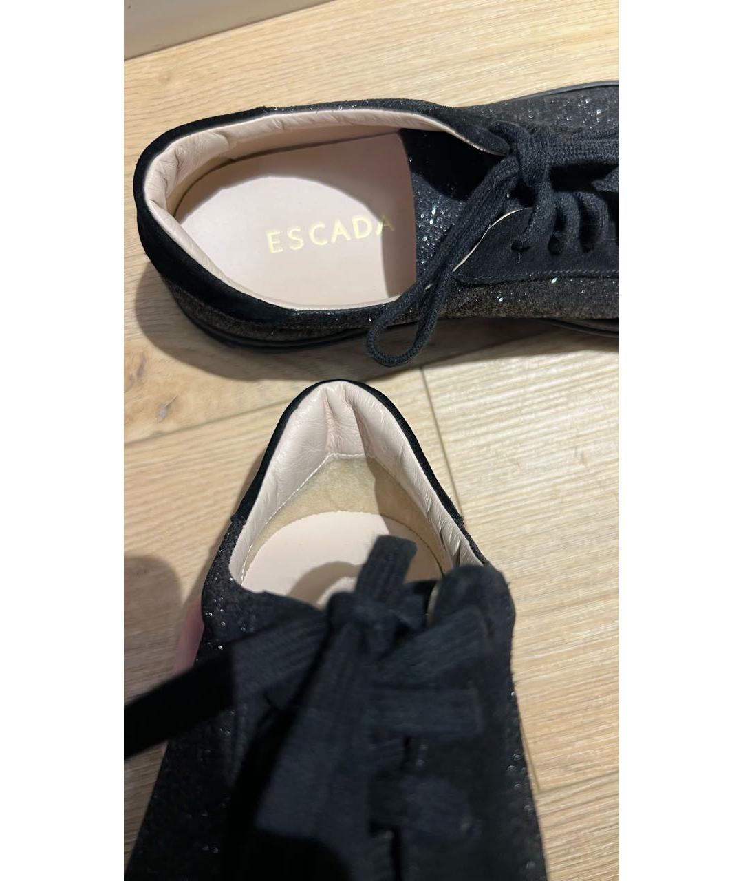 ESCADA Черные текстильные кеды, фото 6