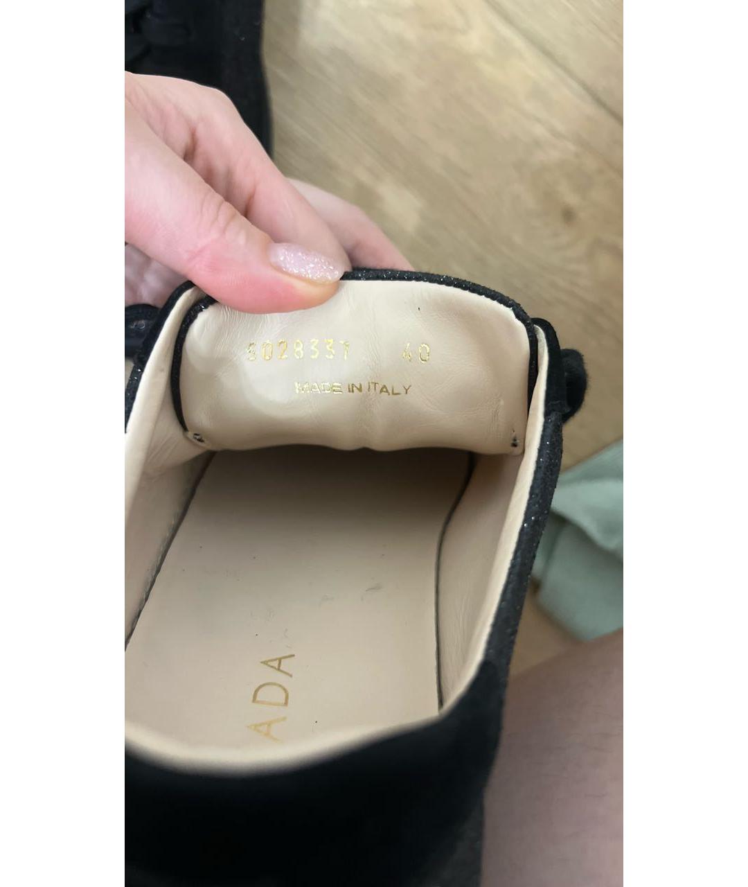 ESCADA Черные текстильные кеды, фото 5