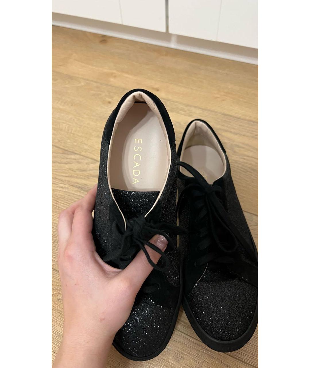 ESCADA Черные текстильные кеды, фото 7