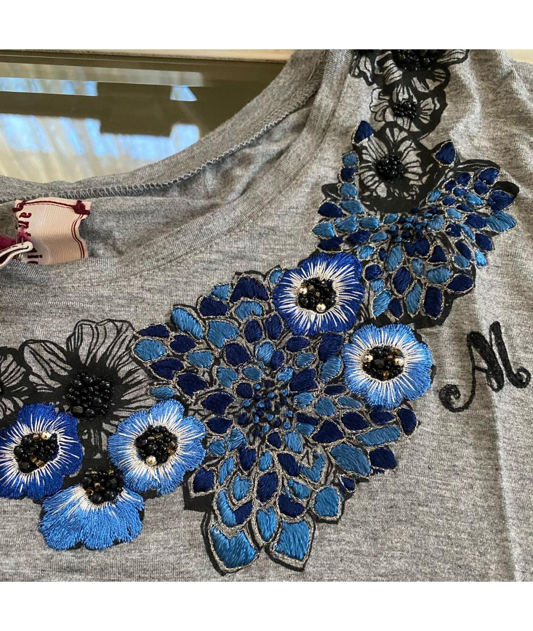 ANTONIO MARRAS Серая хлопковая футболка, фото 6