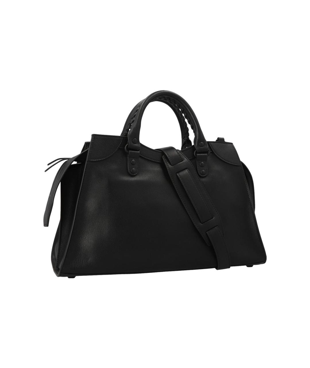 BALENCIAGA Черная кожаная сумка через плечо, фото 2