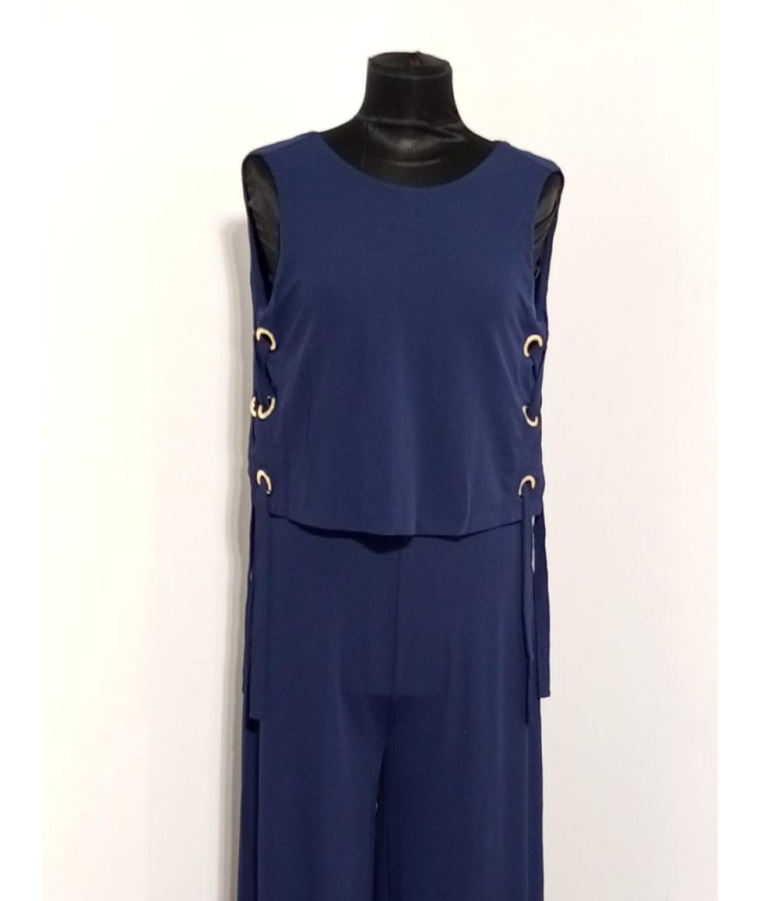MICHAEL MICHAEL KORS Темно-синий вискозный комбинезон, фото 4