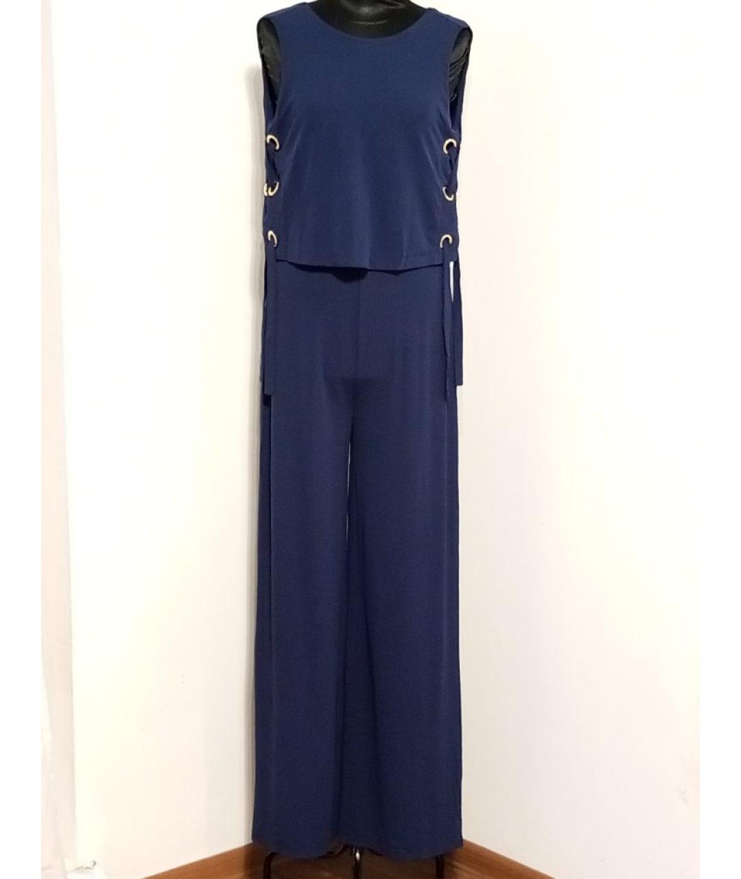 MICHAEL MICHAEL KORS Темно-синий вискозный комбинезон, фото 8