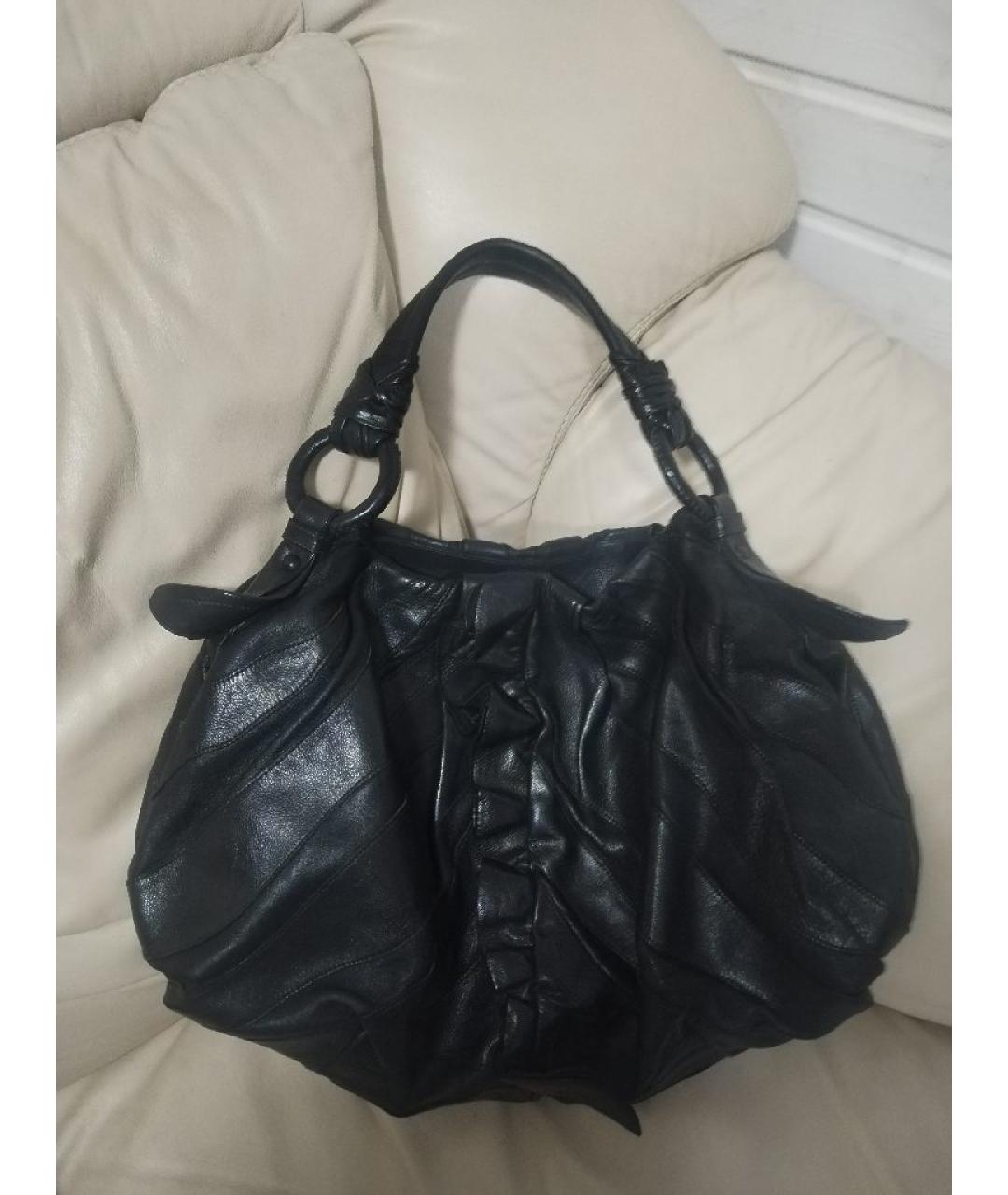 PRADA Черная кожаная сумка через плечо, фото 8