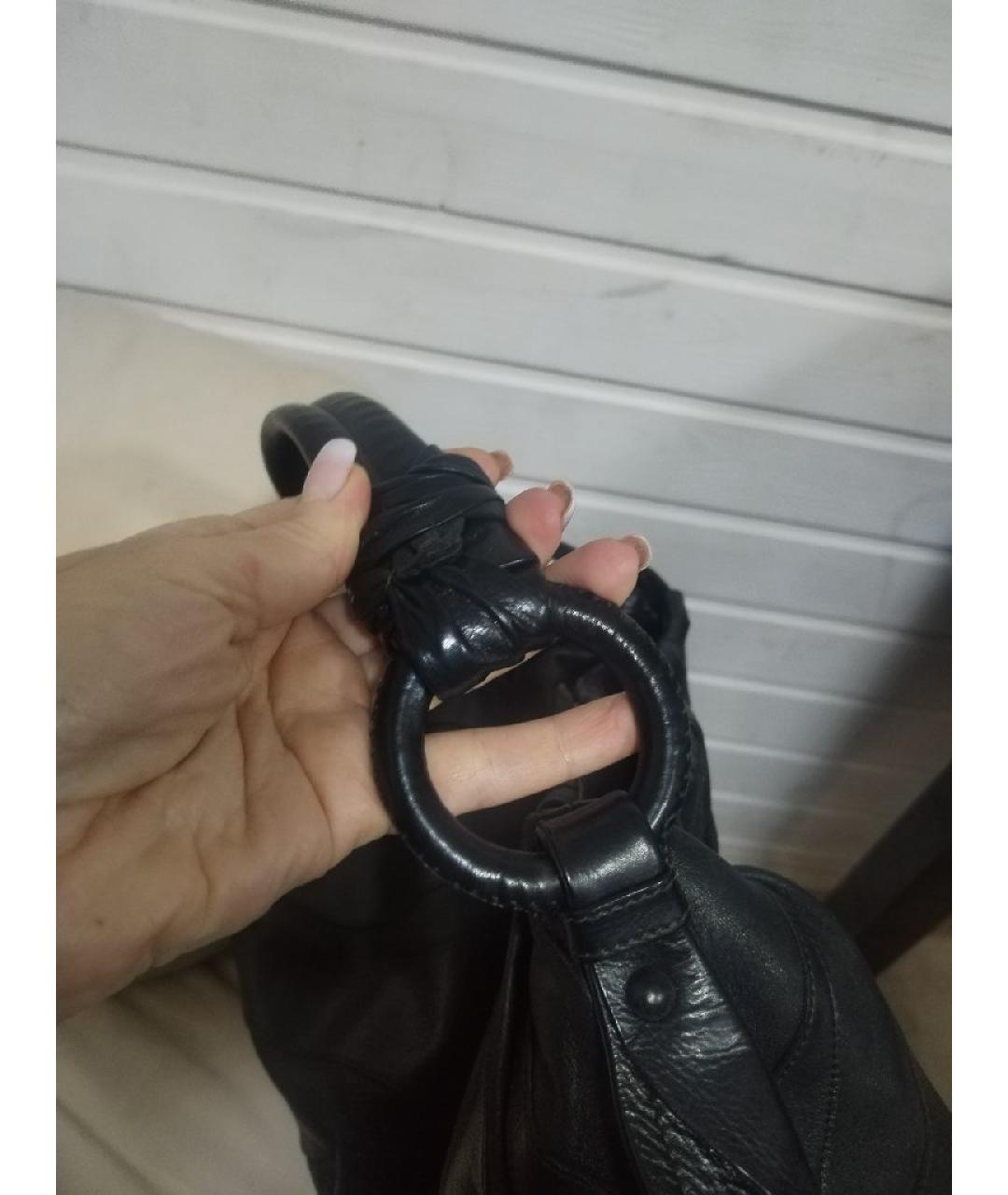 PRADA Черная кожаная сумка через плечо, фото 4