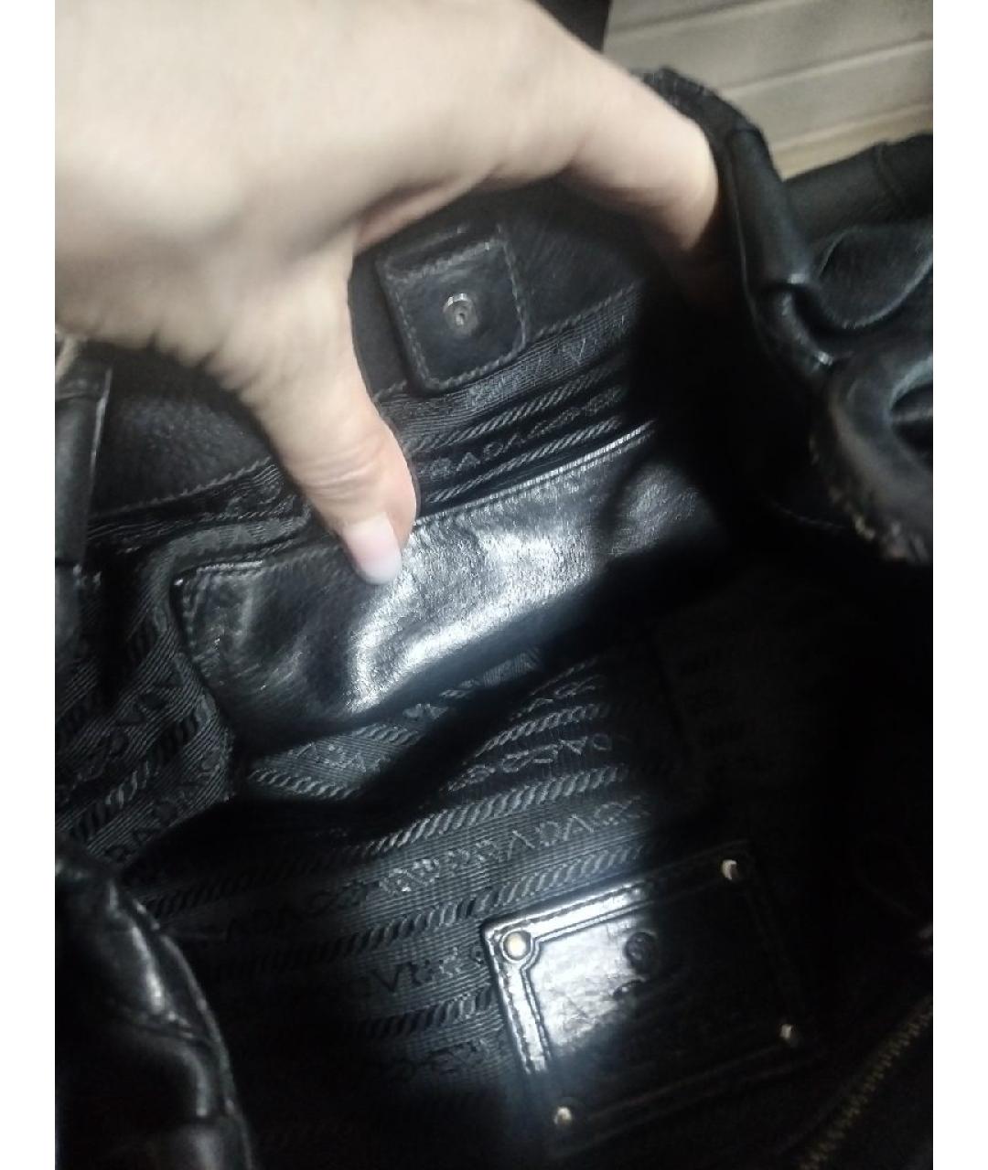 PRADA Черная кожаная сумка через плечо, фото 7