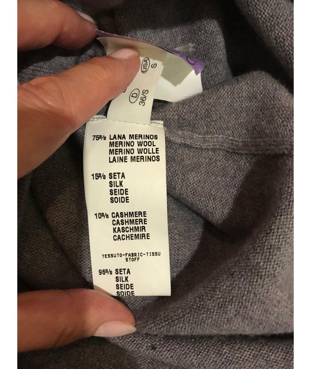 FABIANA FILIPPI Серое шерстяное повседневное платье, фото 4