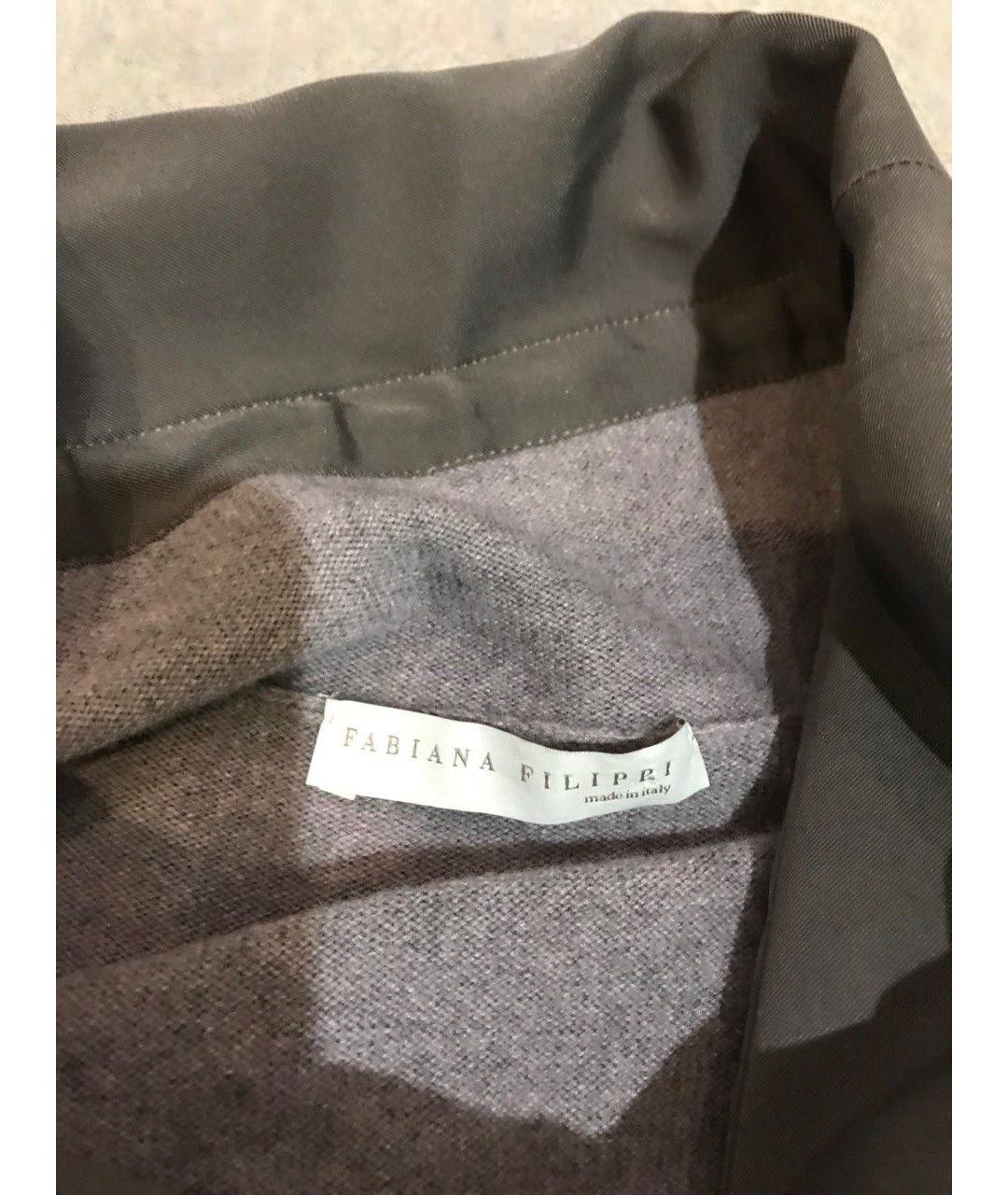 FABIANA FILIPPI Серое шерстяное повседневное платье, фото 2