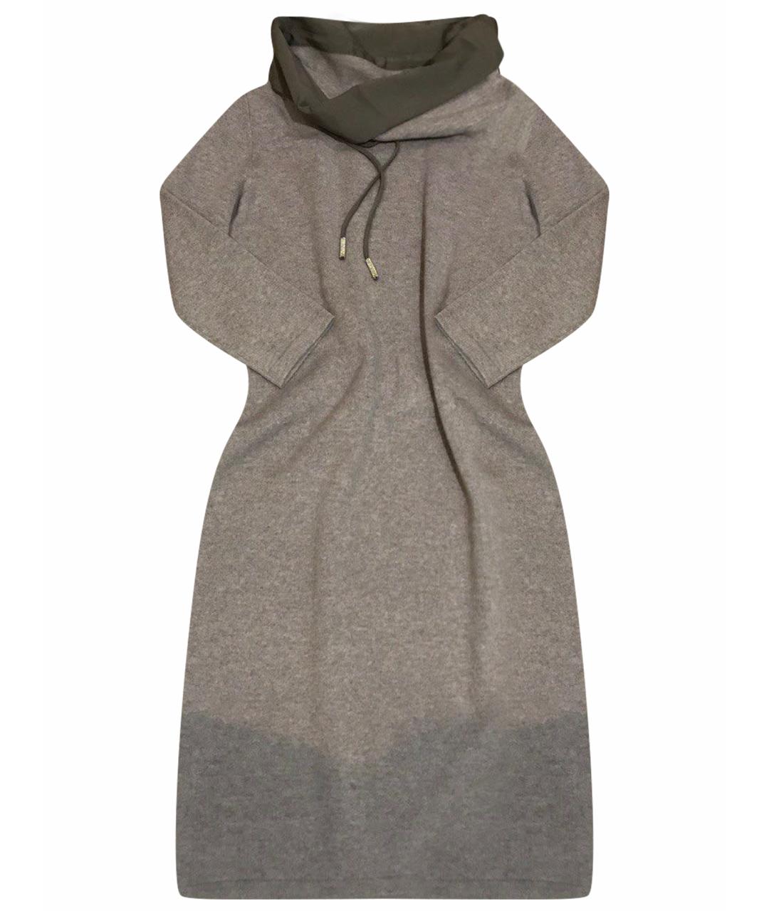 FABIANA FILIPPI Серое шерстяное повседневное платье, фото 1