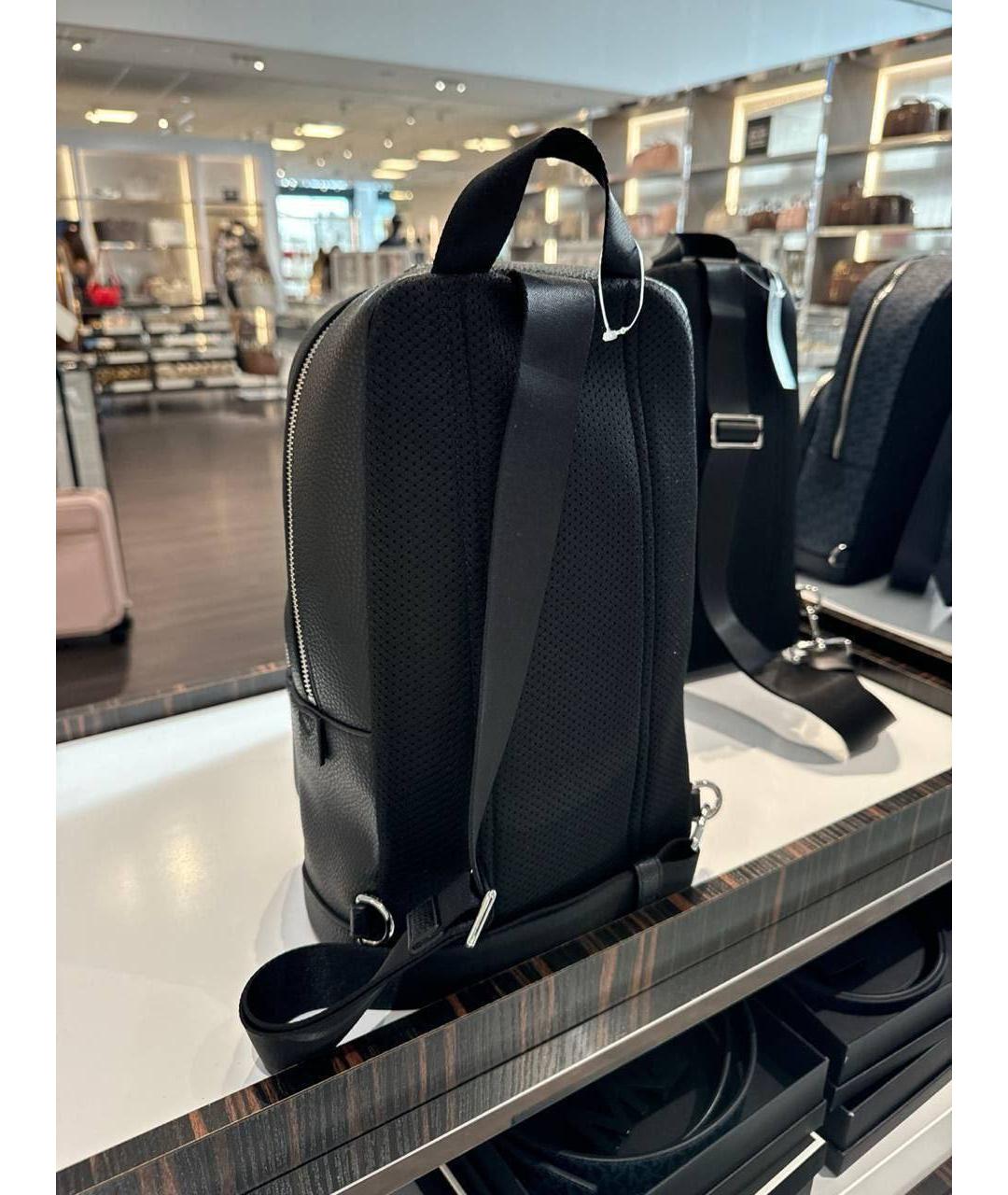 MICHAEL KORS Черный кожаный рюкзак, фото 6