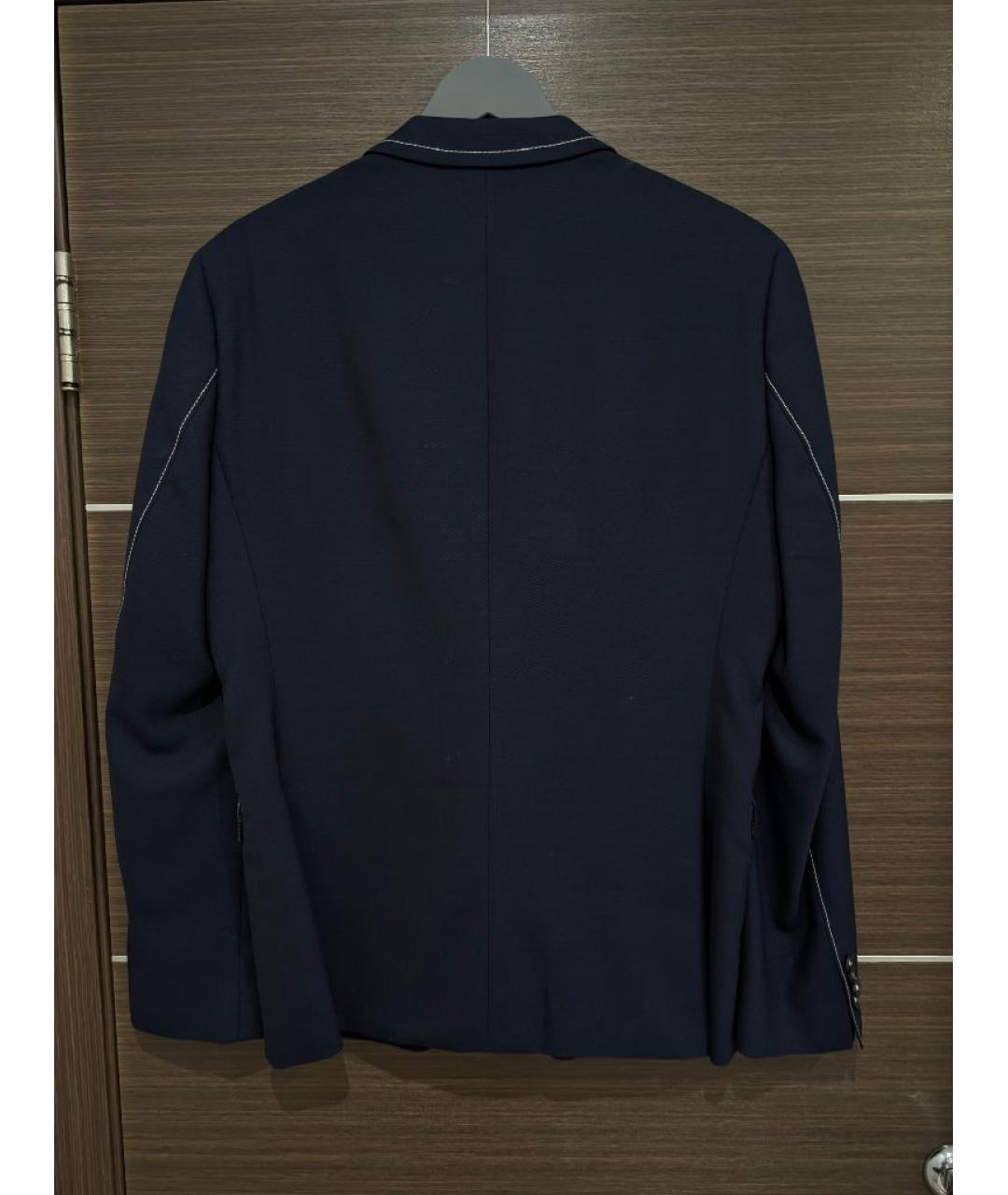 HUGO BOSS Темно-синий шерстяной пиджак, фото 2