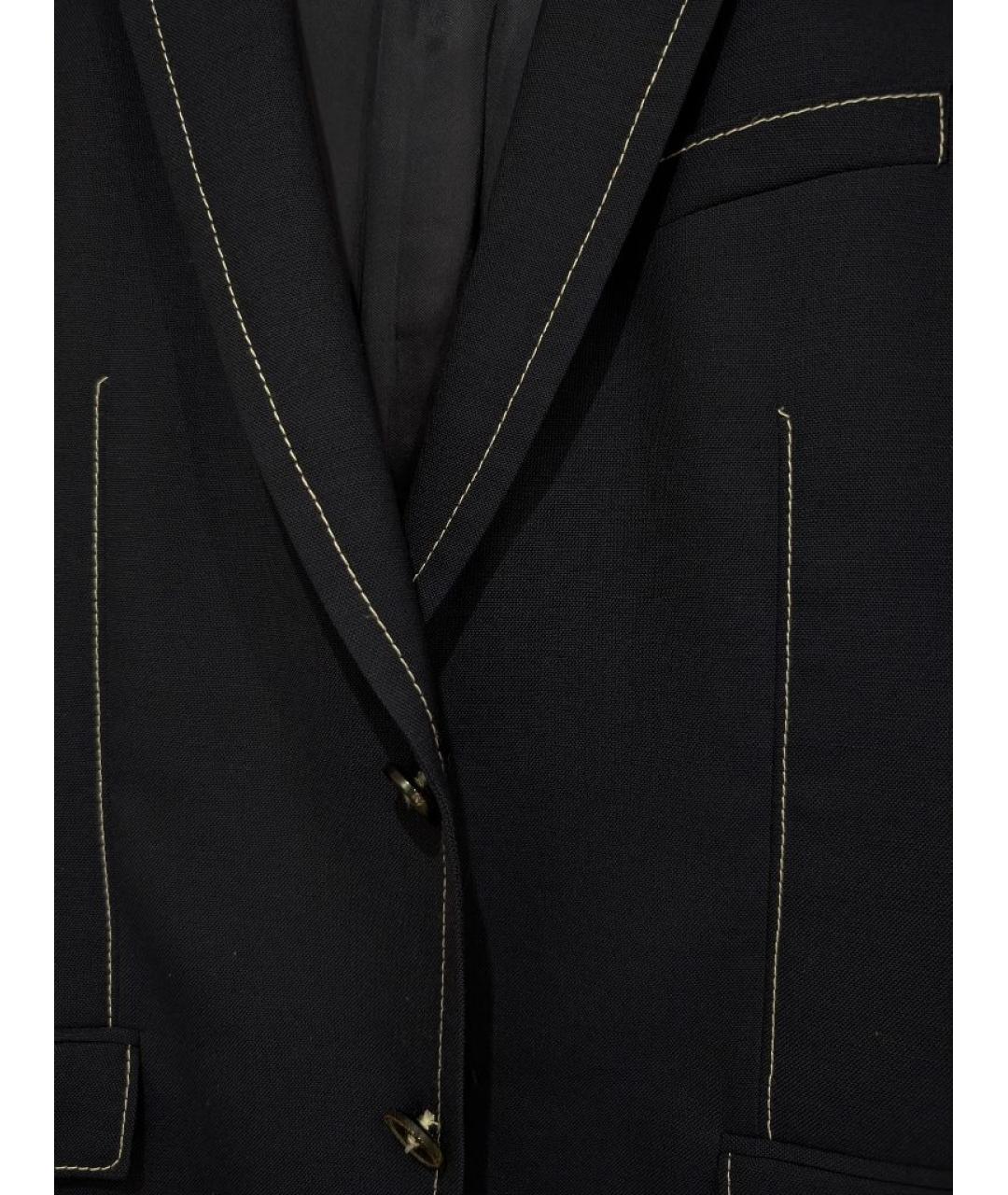 HUGO BOSS Темно-синий шерстяной пиджак, фото 4