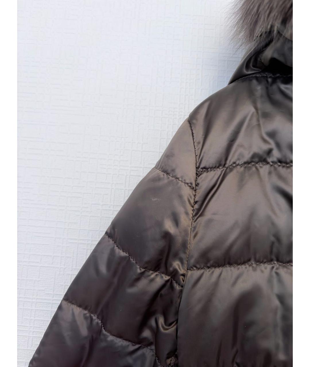 'S MAX MARA Коричневый полиамидовый пуховик, фото 7