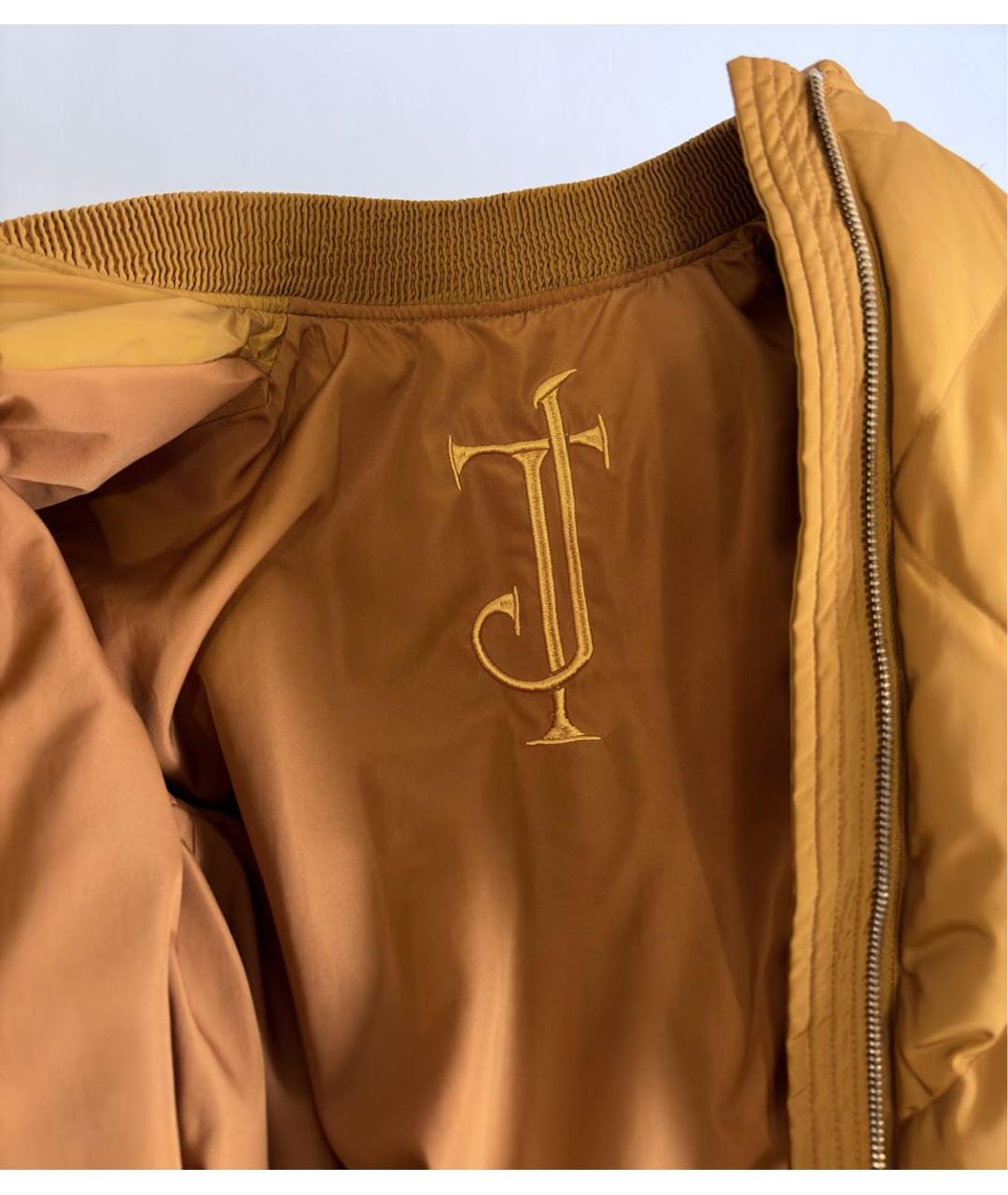 Tara Jarmon Горчичный полиэстеровый пуховик, фото 3