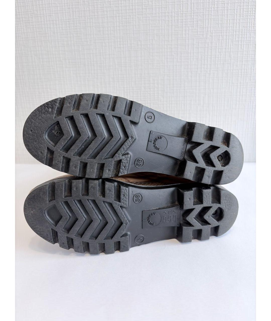 BURBERRY Коричневые резиновые сапоги, фото 8