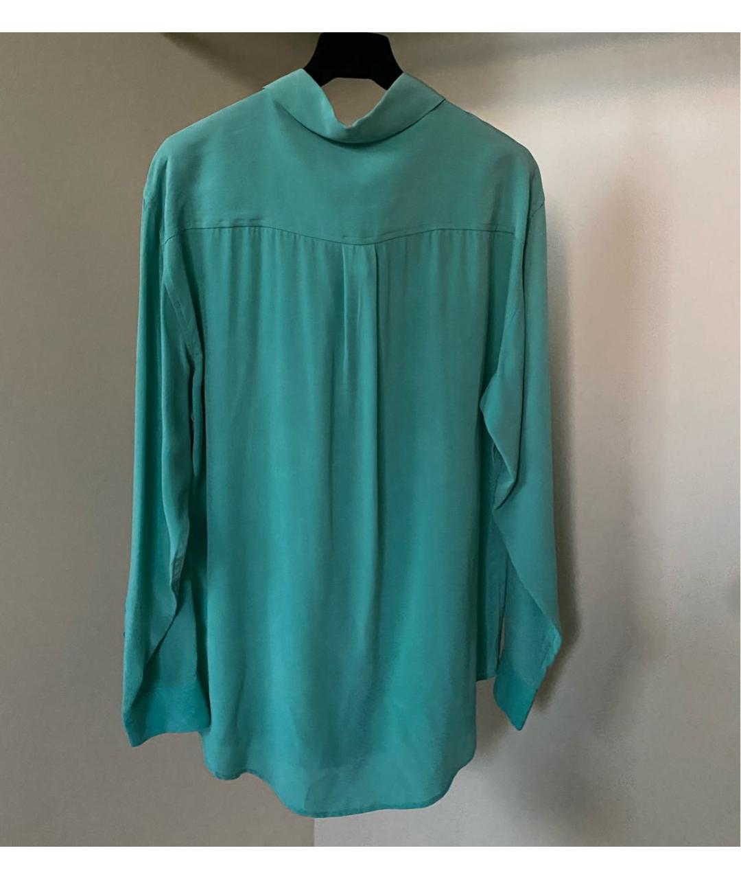 EQUIPMENT Бирюзовая шелковая рубашка, фото 7