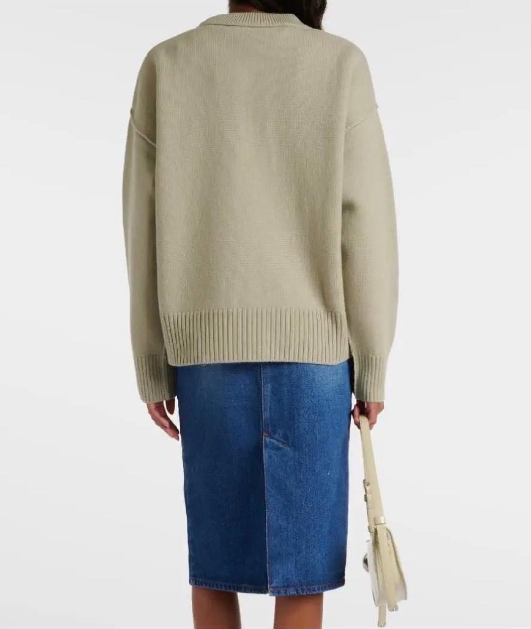 Ami Paris Зеленый шерстяной джемпер / свитер, фото 2