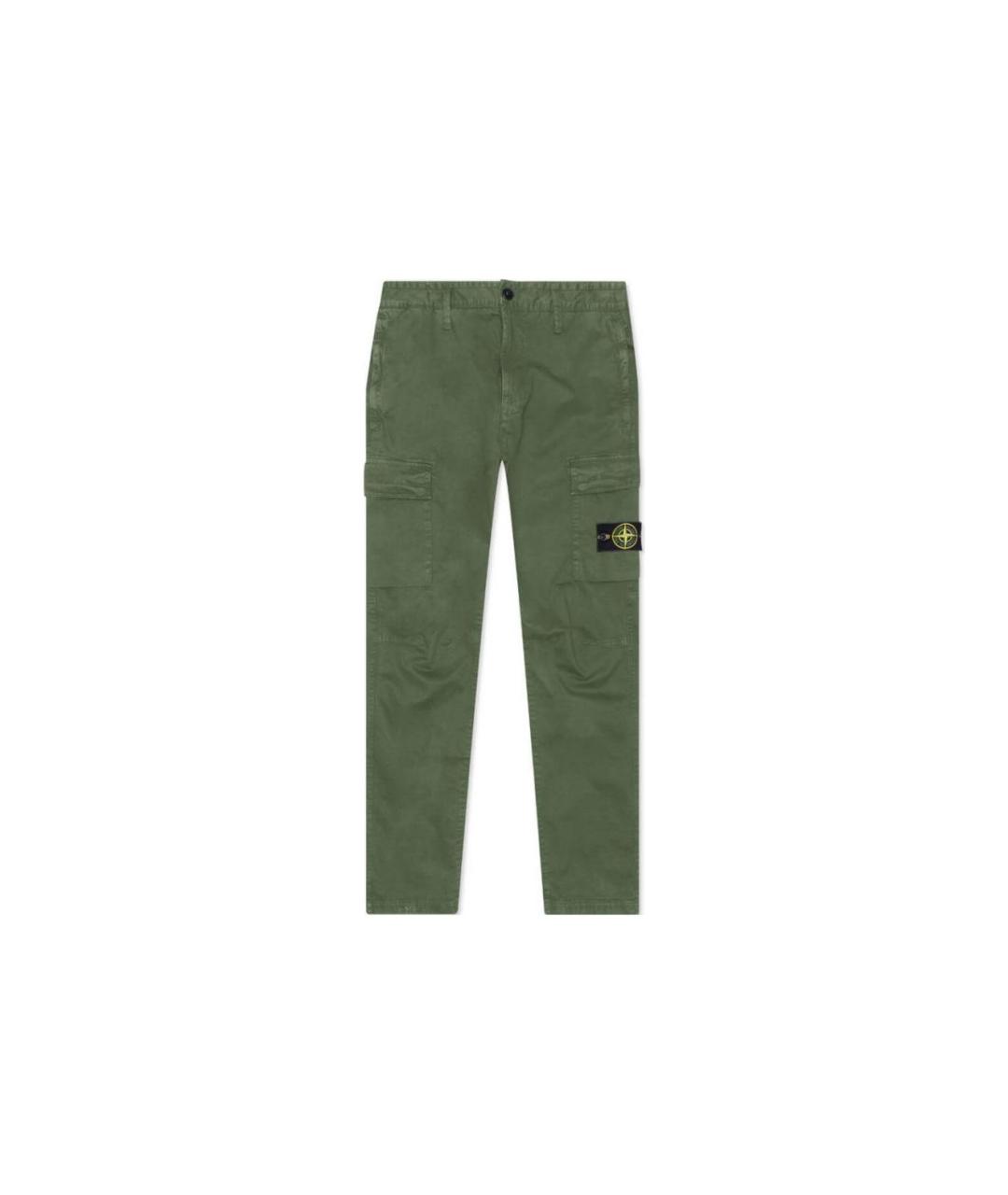 STONE ISLAND Зеленые повседневные брюки, фото 3