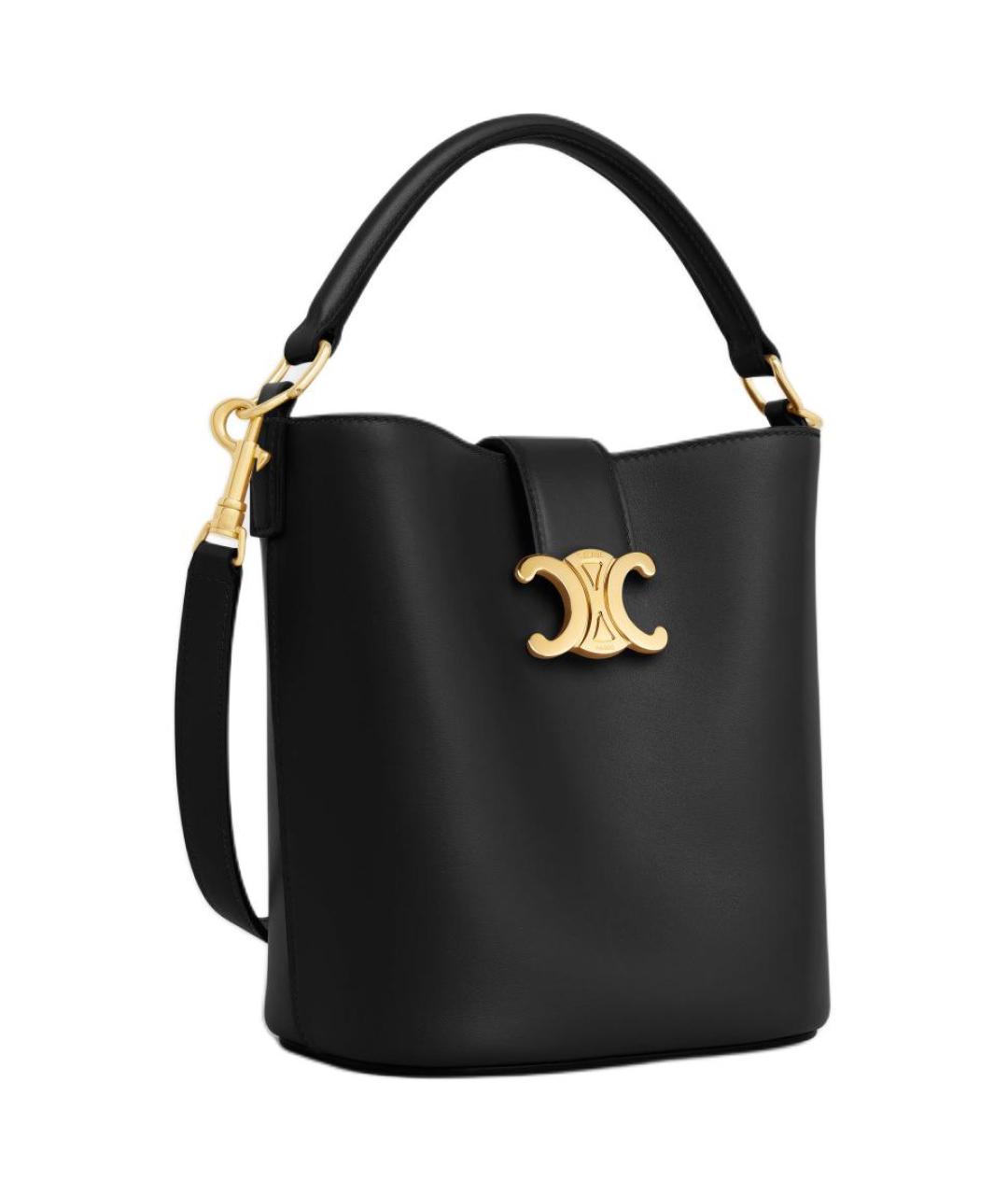 CELINE Черная кожаная сумка через плечо, фото 2