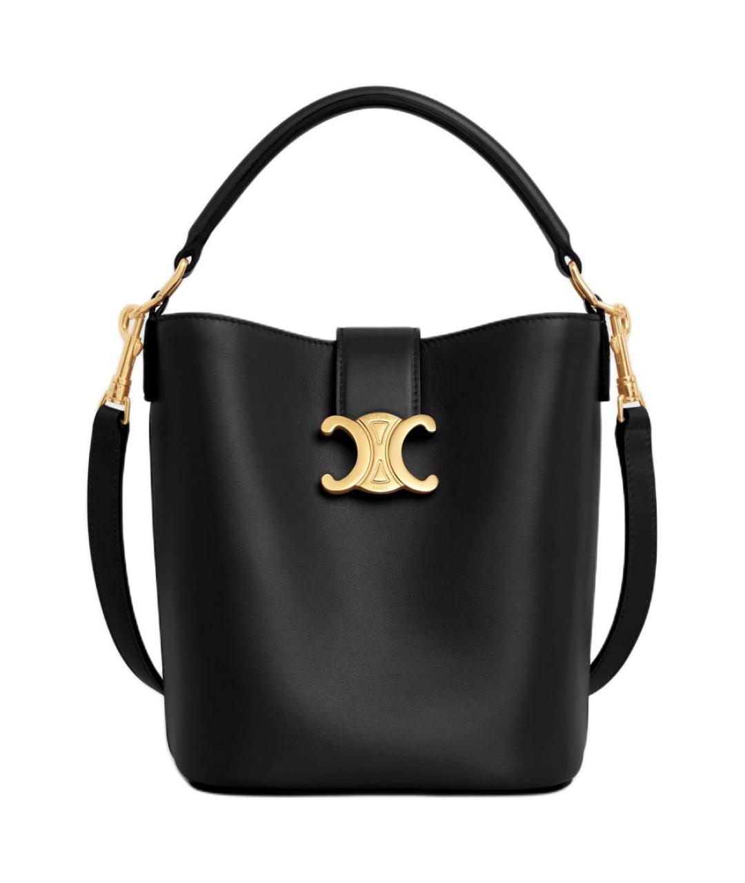 CELINE Черная кожаная сумка через плечо, фото 1