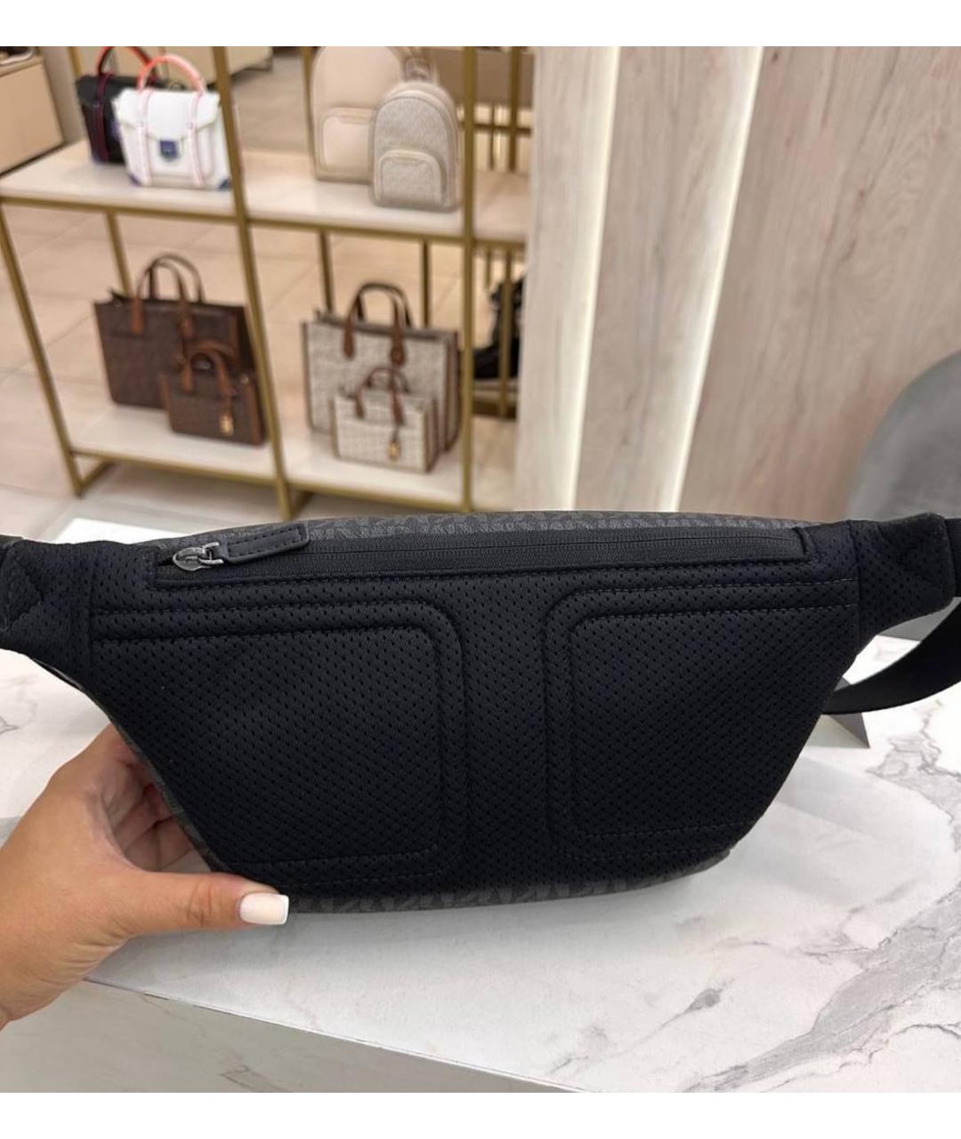 MICHAEL KORS Антрацитовая поясная сумка, фото 5