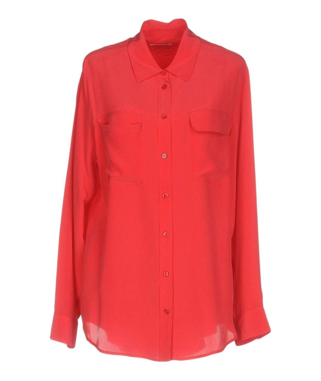 EQUIPMENT Красная шелковая рубашка, фото 1