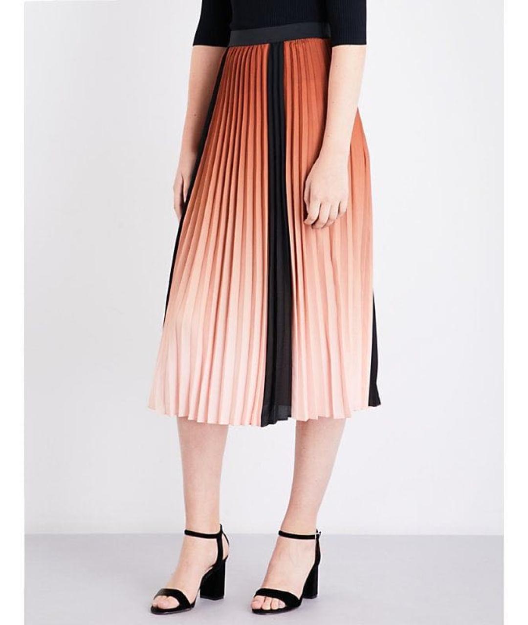 MAJE Коралловая юбка миди, фото 6