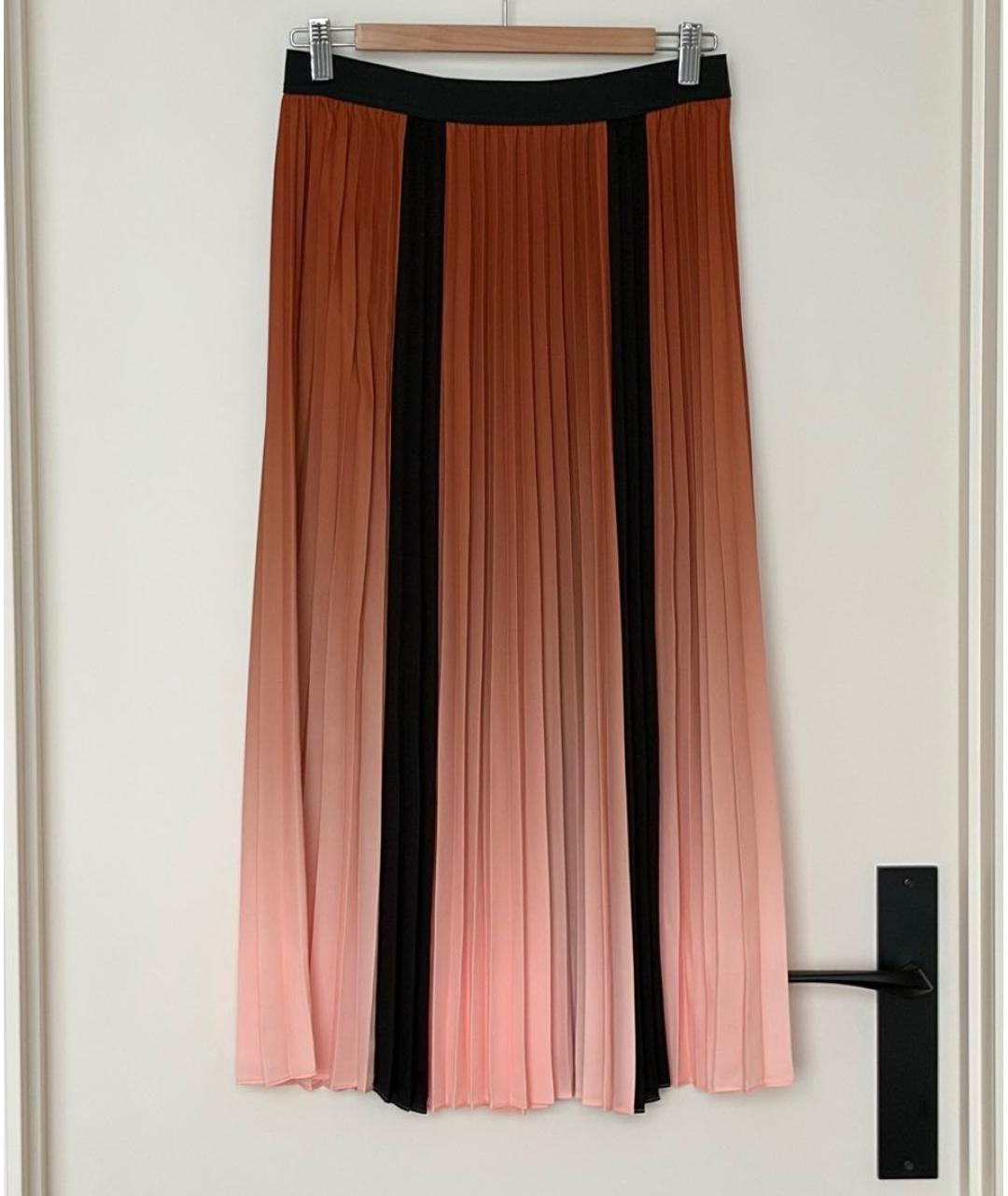 MAJE Коралловая юбка миди, фото 5